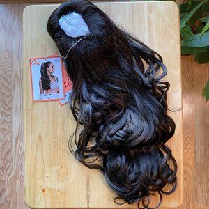 #26 SEPIA CURLY LONG DRAWSTRING PONYTAIL